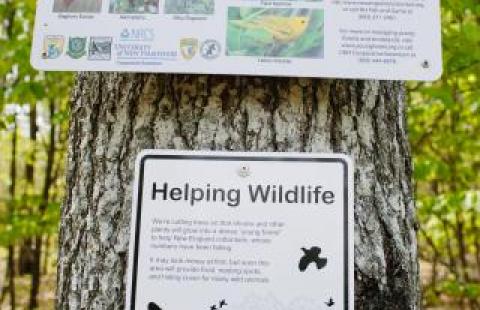 helping wildlife sign
