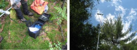 Equipment used to monitor bats