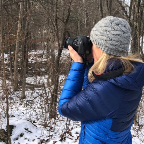 Woman taking photos
